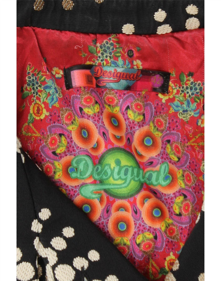 Soprabito da donna Desigual EU 42 grande acrilico floreale nero