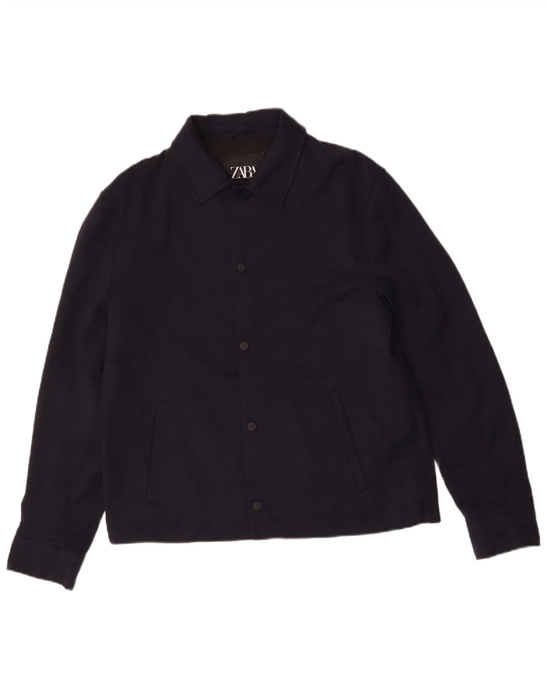 Giubbotto bomber da uomo Zara UK 40 grande poliestere blu navy