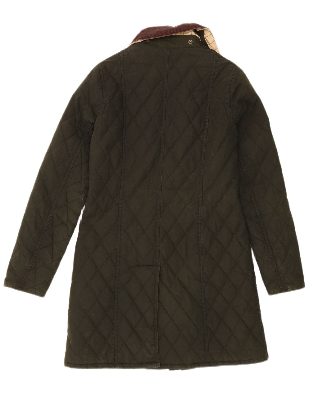 Giacca trapuntata in cotone cerato da donna Barbour UK 8 Small Cotone kaki