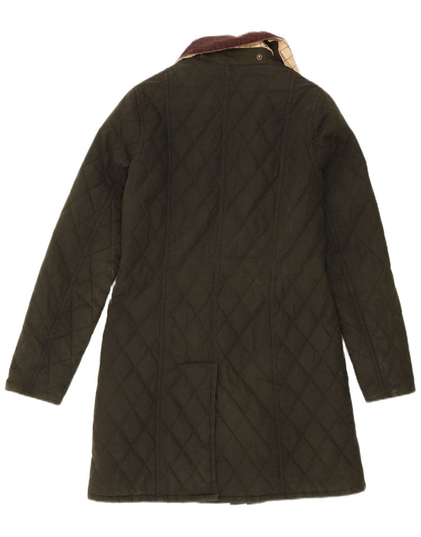 Giacca trapuntata in cotone cerato da donna Barbour UK 8 Small Cotone kaki