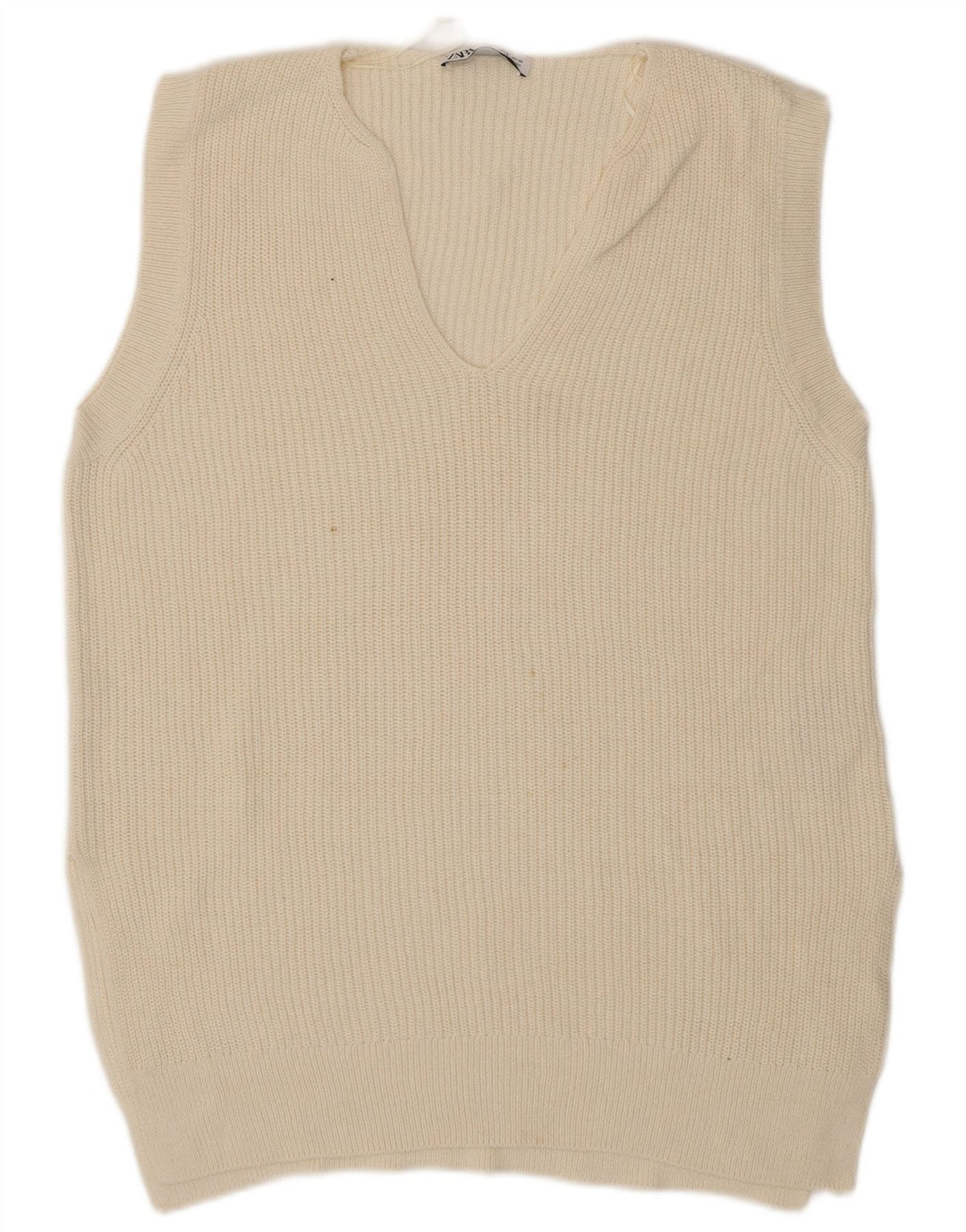 Canottiera da uomo Zara Canottiera piccola in cotone beige