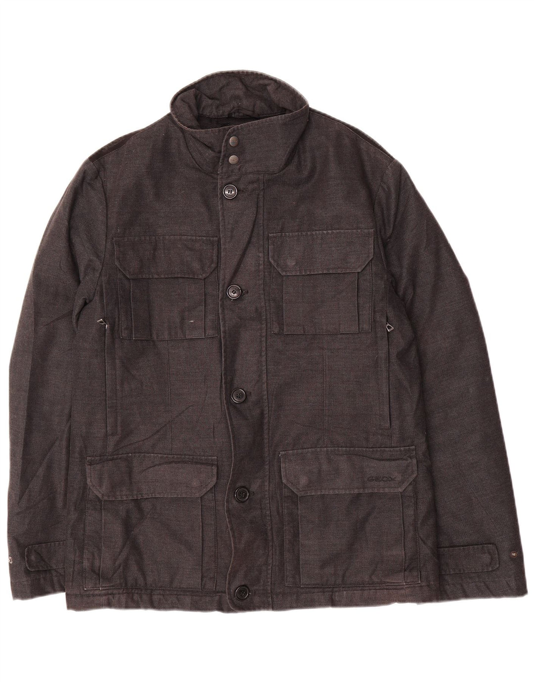 Geox Giacca da uomo Respira Utility UK 38 Cotone grigio medio