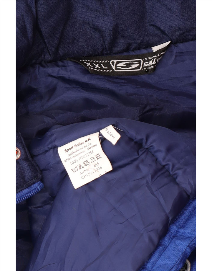 Giacca da sci con cappuccio grafica da uomo Saller UK 44 2XL Poliestere color block blu