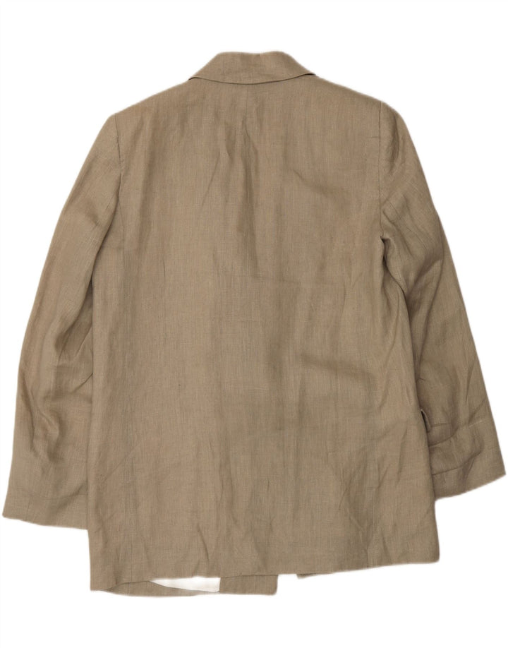 Giacca blazer aperta da donna Zara UK 16 grande lino beige