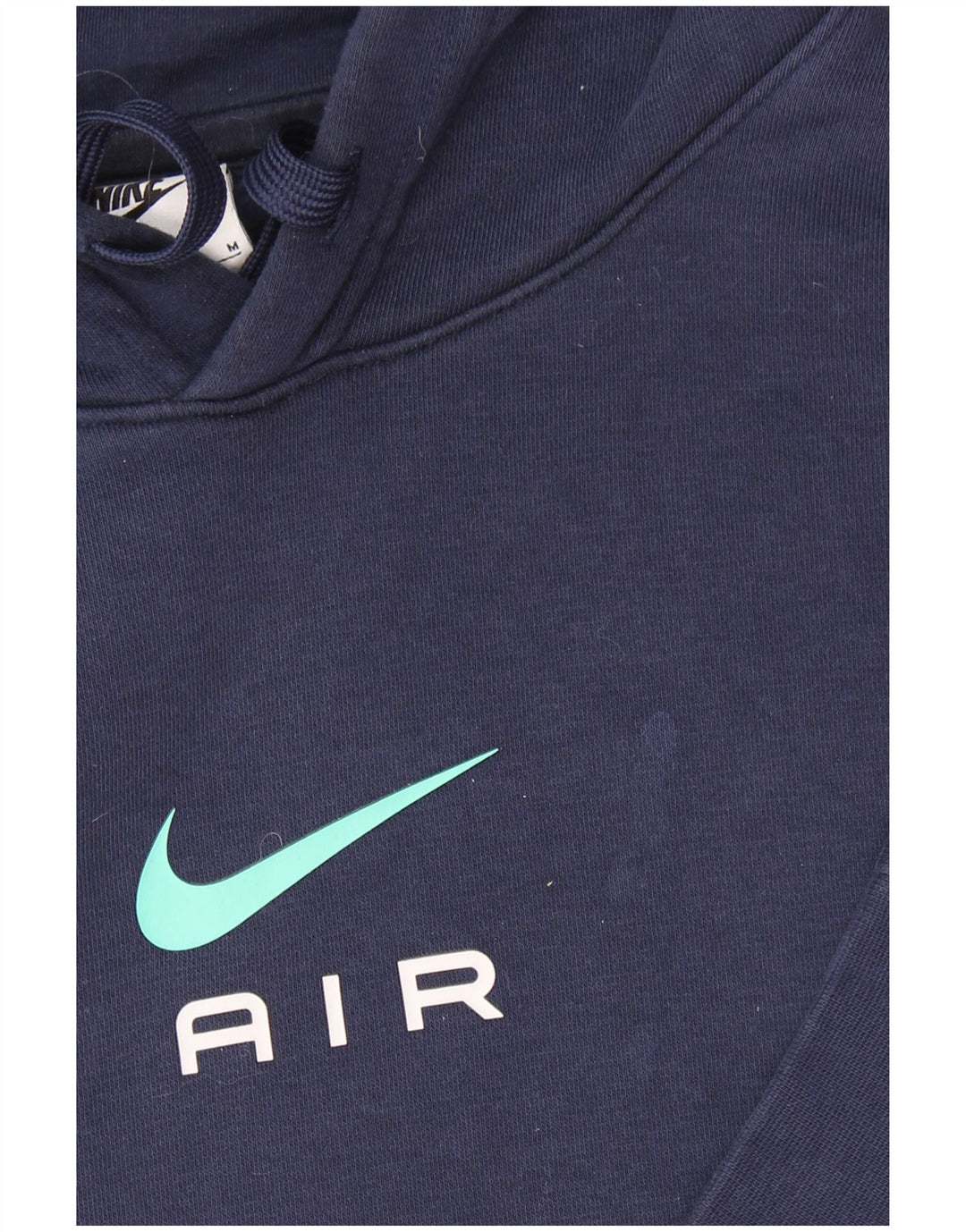 NIKE Felpa con cappuccio grafica da uomo in cotone color block medio blu navy