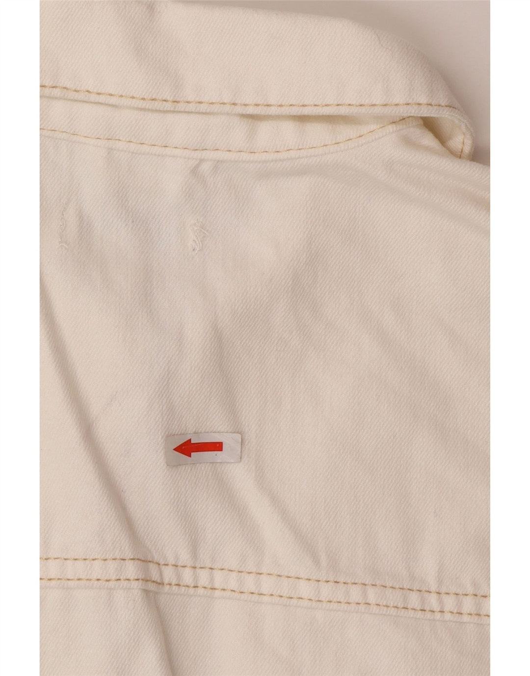 Topshop Tutina in denim da donna UK 8 piccola in cotone bianco