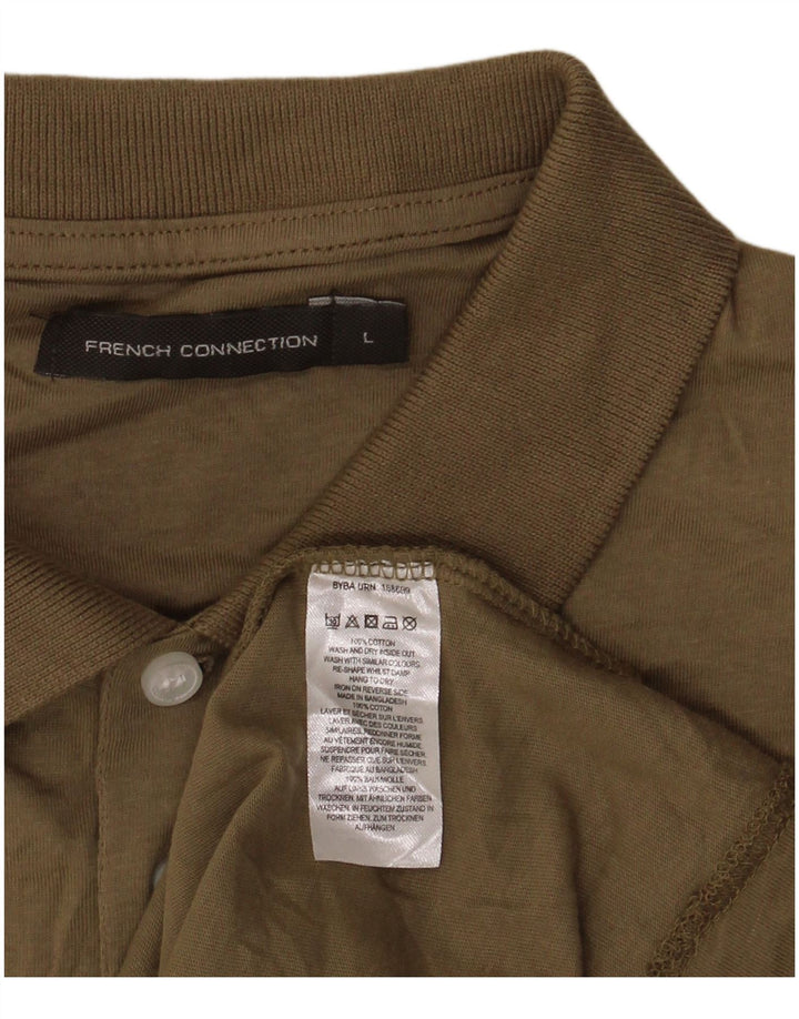 Polo da uomo French Connection grande in cotone kaki