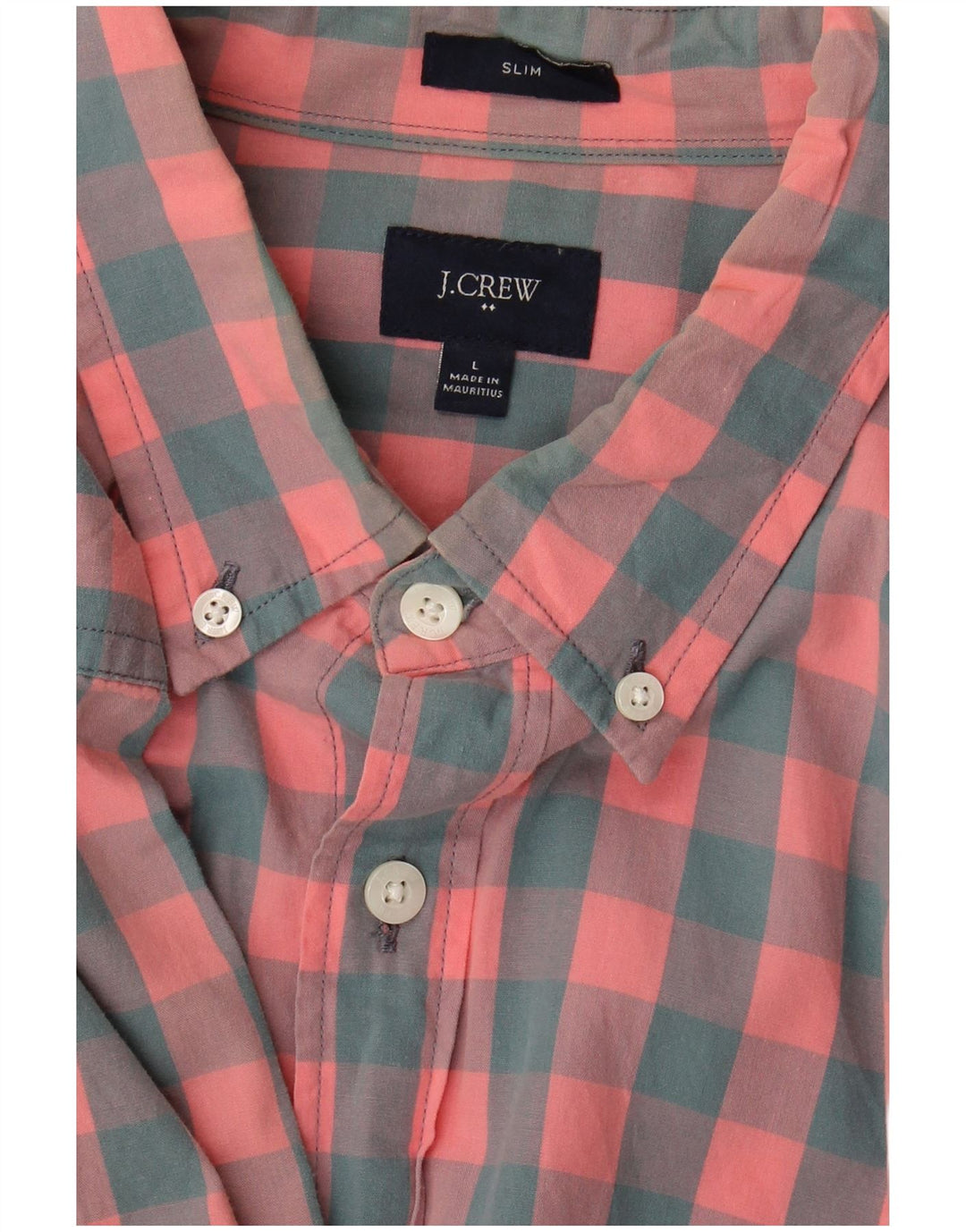 J. Crew Camicia slim da uomo a quadretti rosa grande