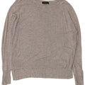 Maglione corto con scollo a barca da donna Zara UK 14 Grigio medio