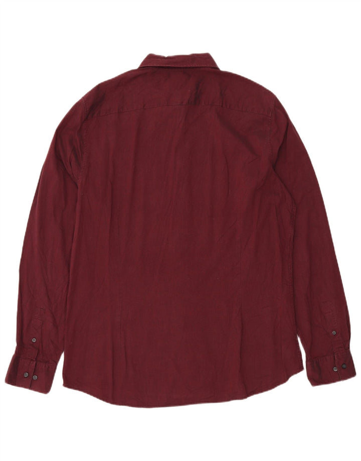 CALVIN KLEIN Camicia aderente da uomo grande marrone