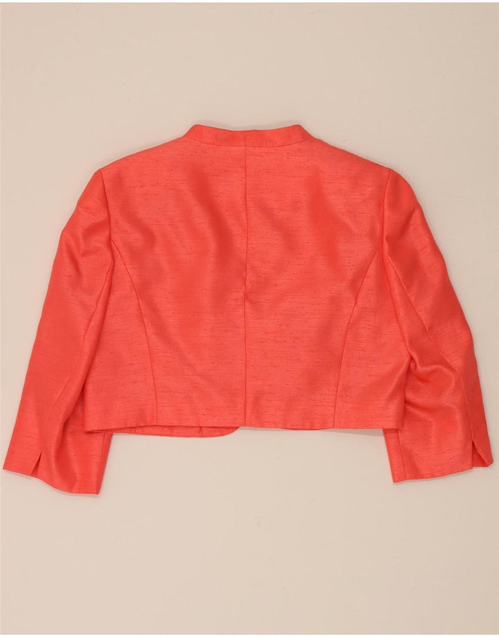JACQUES VERT Womens 3/4 Sleeve Bolero Jacket UK 16 Large Pink Polyester Vintage Jacques Vert and Second-Hand Jacques Vert from Messina Hembry 