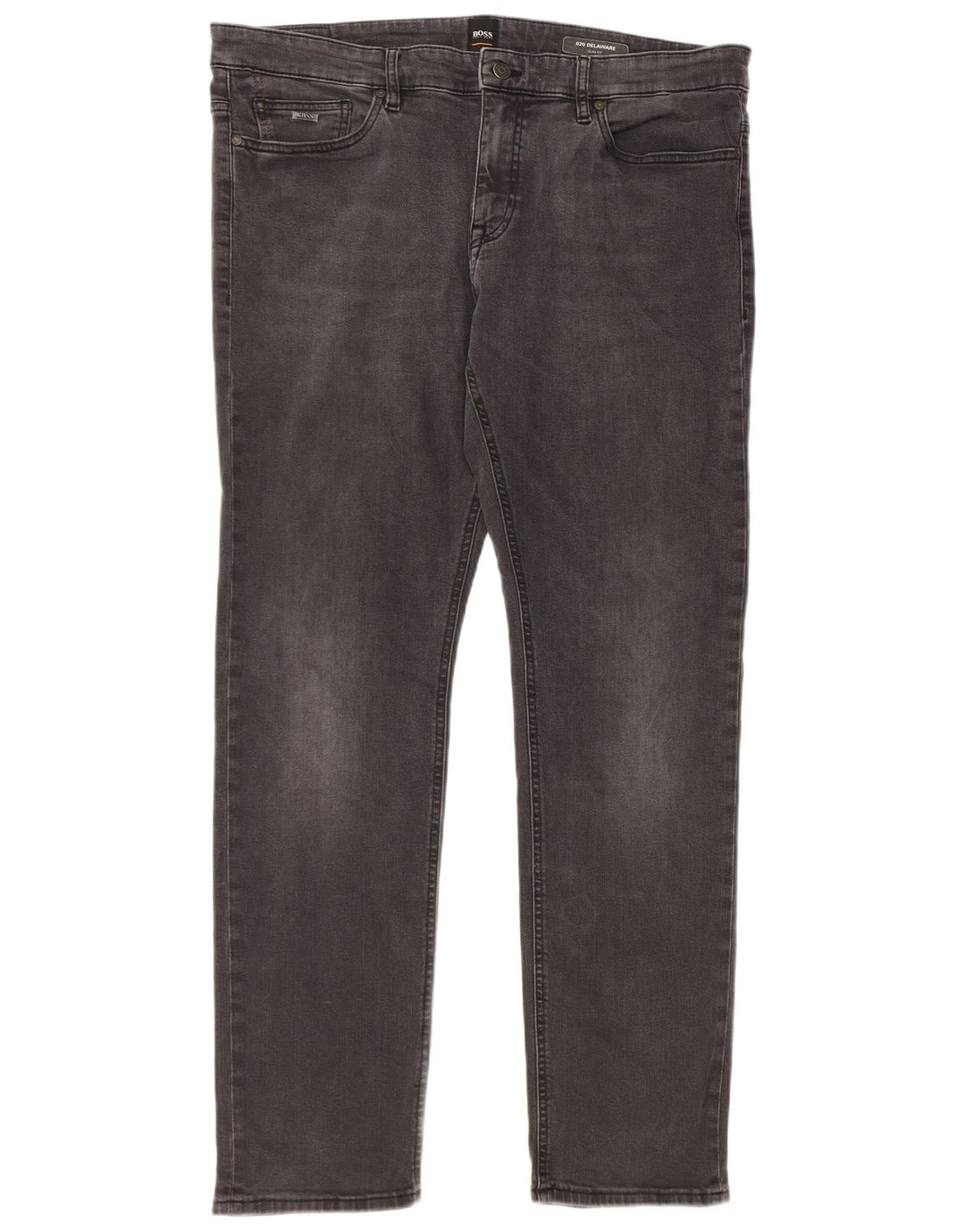 Jeans slim da uomo Delaware Hugo Boss W38 L34 cotone grigio