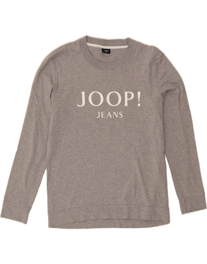 JOOP Mens Graphic Sweatshirt Jumper Large Grey Cotton Vintage Joop and Second-Hand Joop from Messina Hembry 
