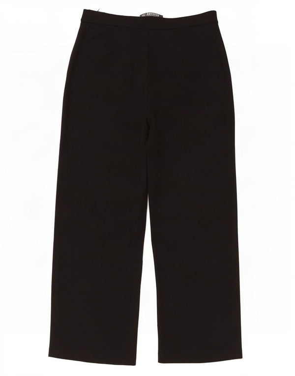 Pantaloni casual a vita alta da donna Marks & Spencer UK 20 2XL W38 L32 Nero