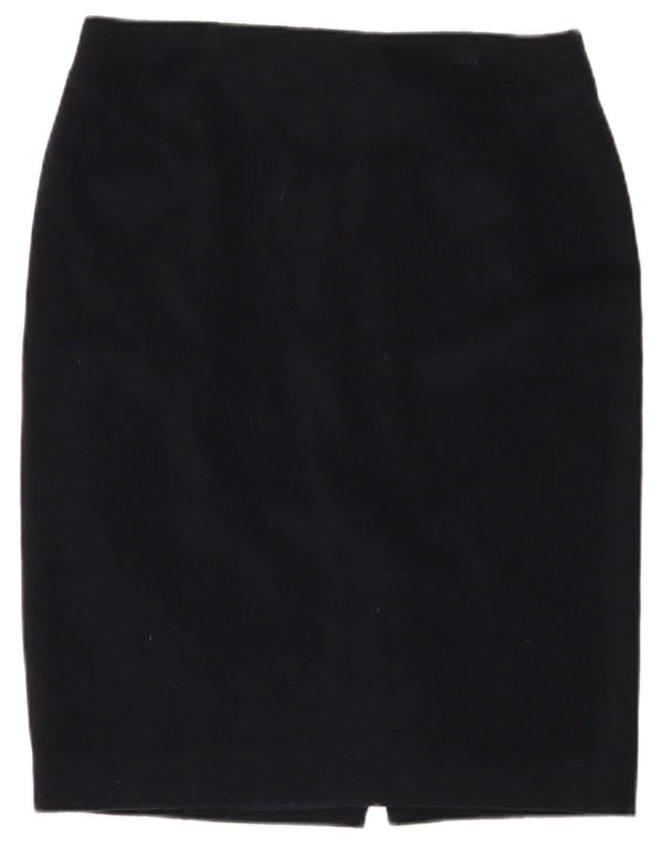 Gonna a tubino da donna Hobbs UK 14 grande W32 lana blu navy
