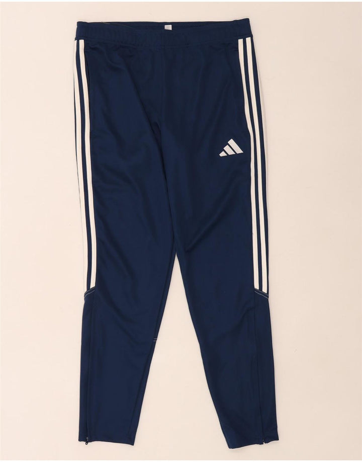 Pantaloni da tuta Adidas Aeroready da uomo medio poliestere blu navy
