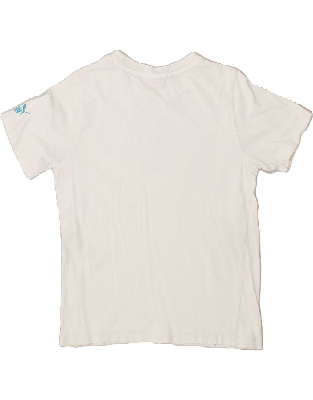 PUMA Boys Graphic T-Shirt Top 9-10 Years Medium White | Vintage Puma | Thrift | Second-Hand Puma | Used Clothing | Messina Hembry 