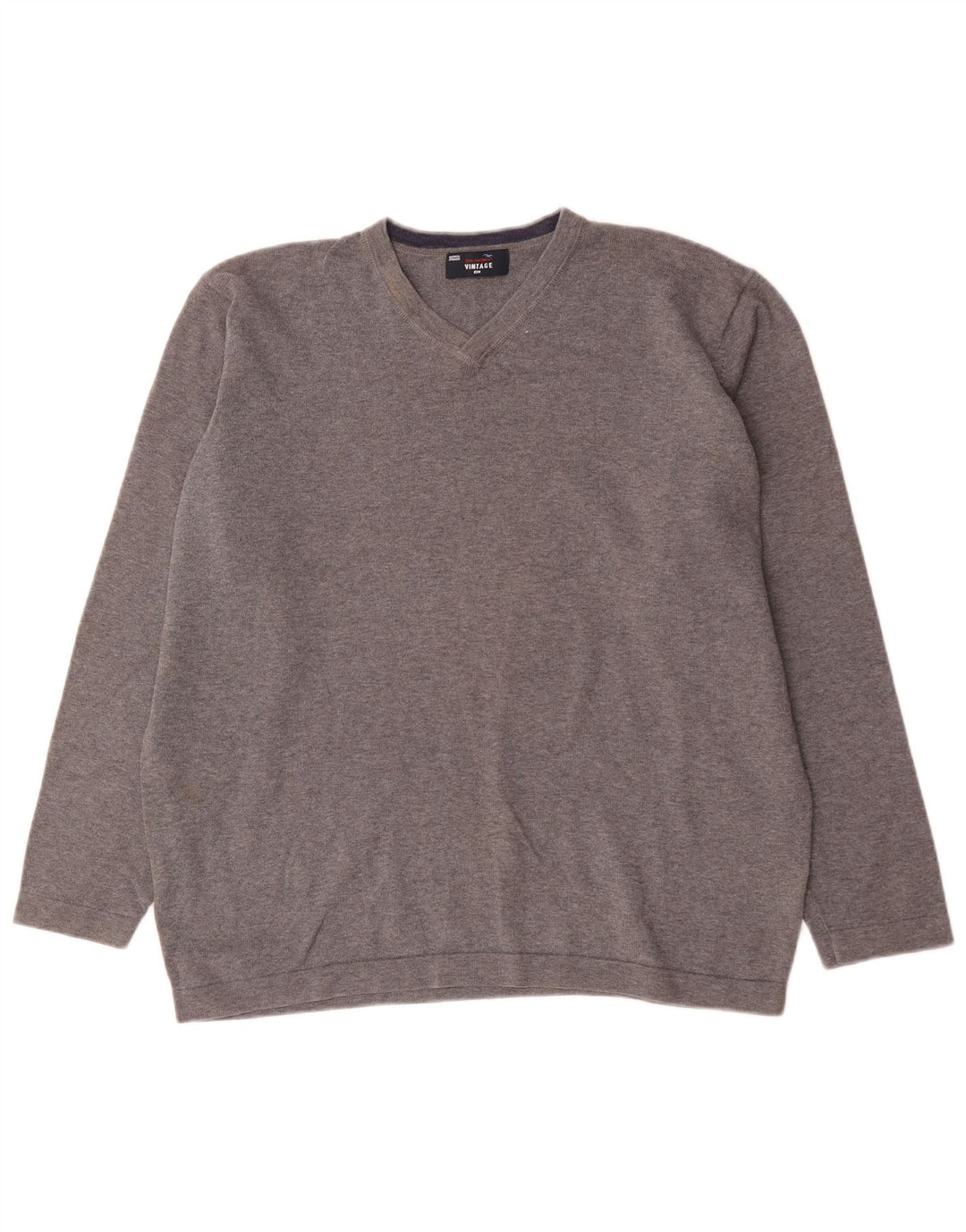 Maglione da uomo con scollo a V Marks & Spencer XL in cotone grigio