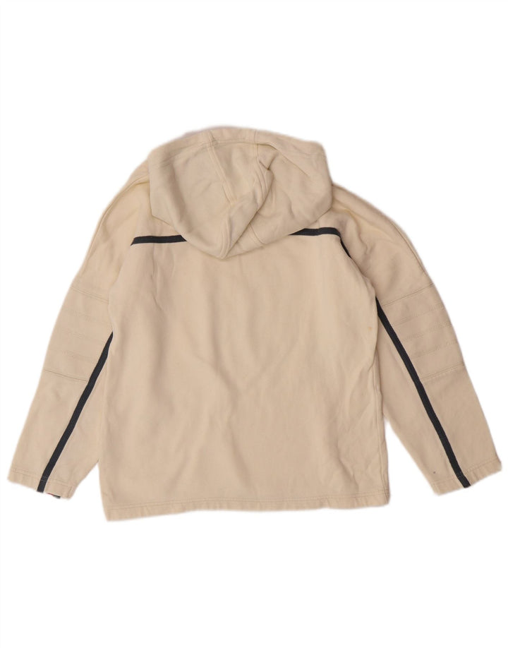 Maglione con cappuccio grafico da ragazzo Champion 9-10 anni in cotone bianco sporco