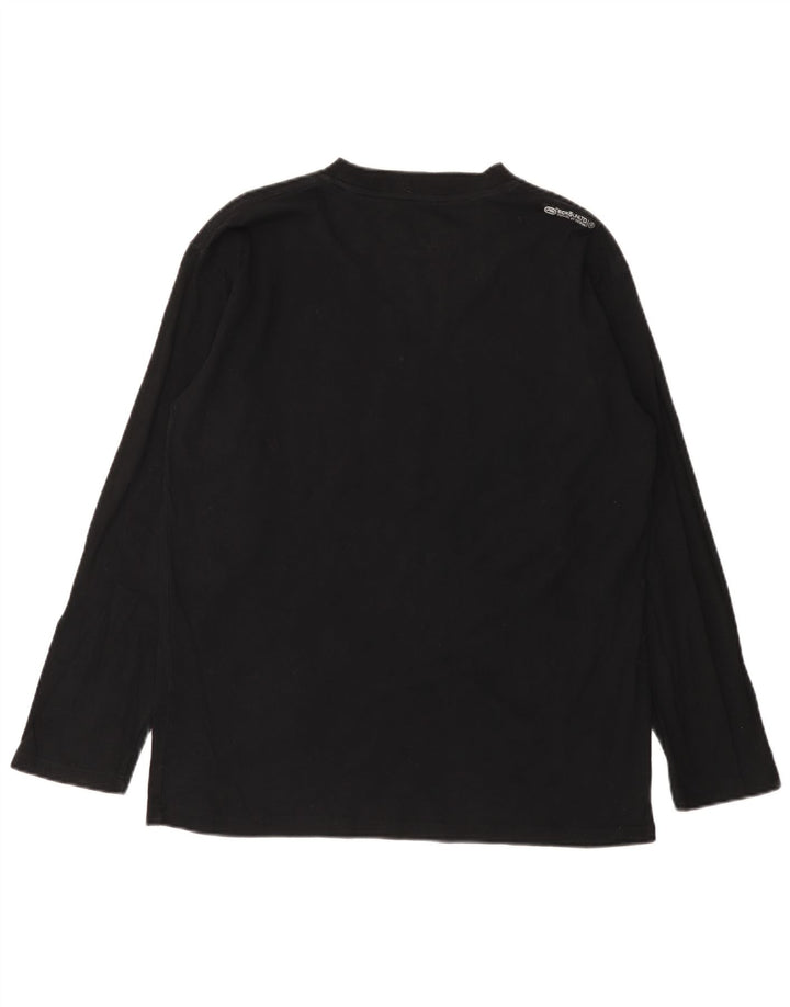Top grafico da donna a maniche lunghe Ecko Unltd UK 16 grande cotone nero