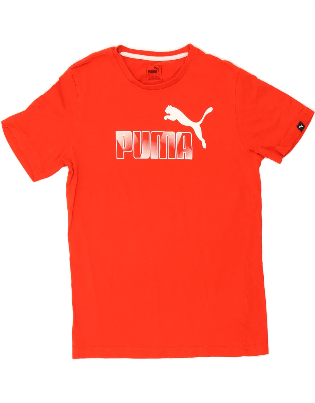 PUMA Mens Graphic T-Shirt Top Small Red Cotton
