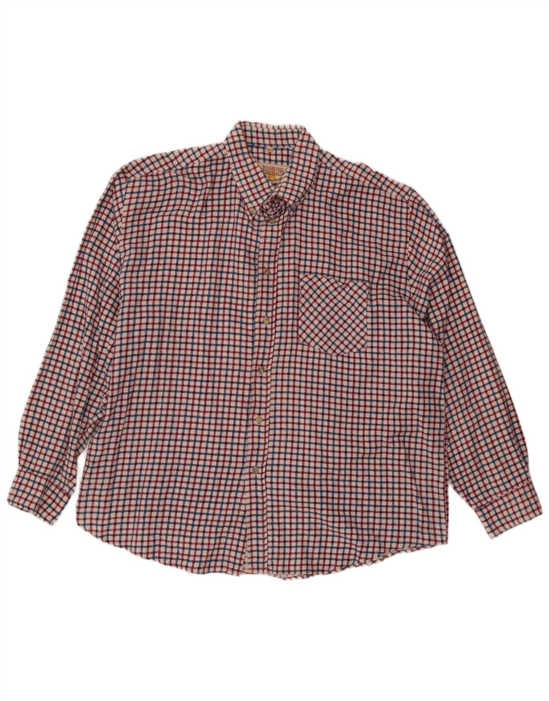 Camicia in flanella da uomo VINTAGE 2XL in cotone a quadri rossi