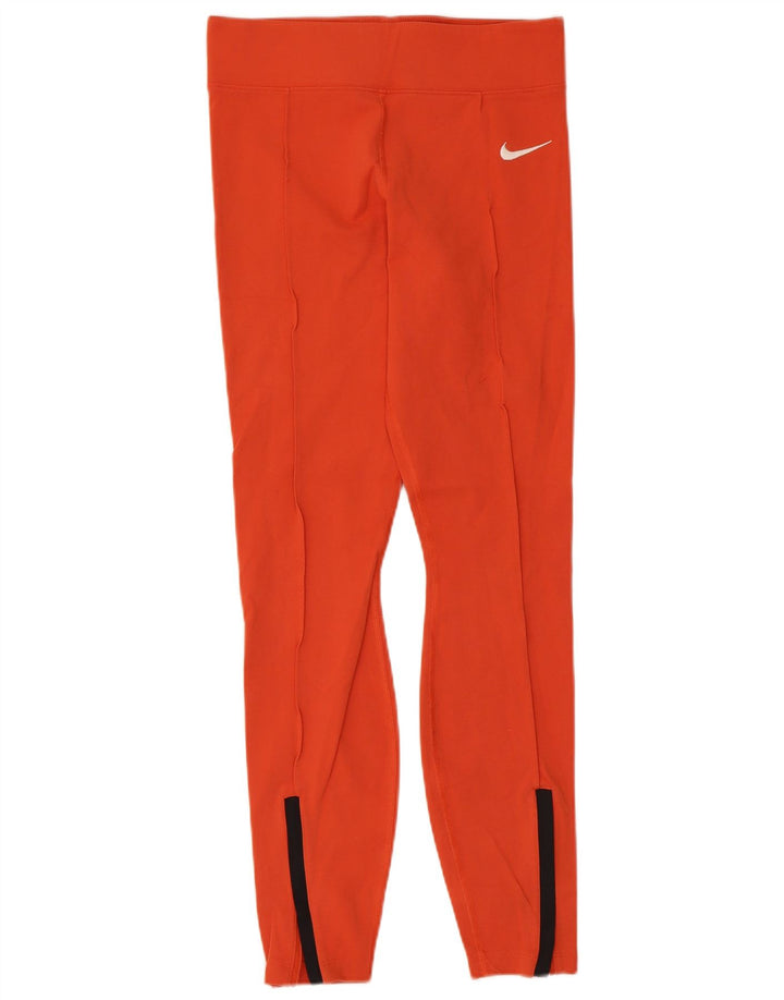 Leggings Nike Donna UK 10 Small Arancione Viscosa