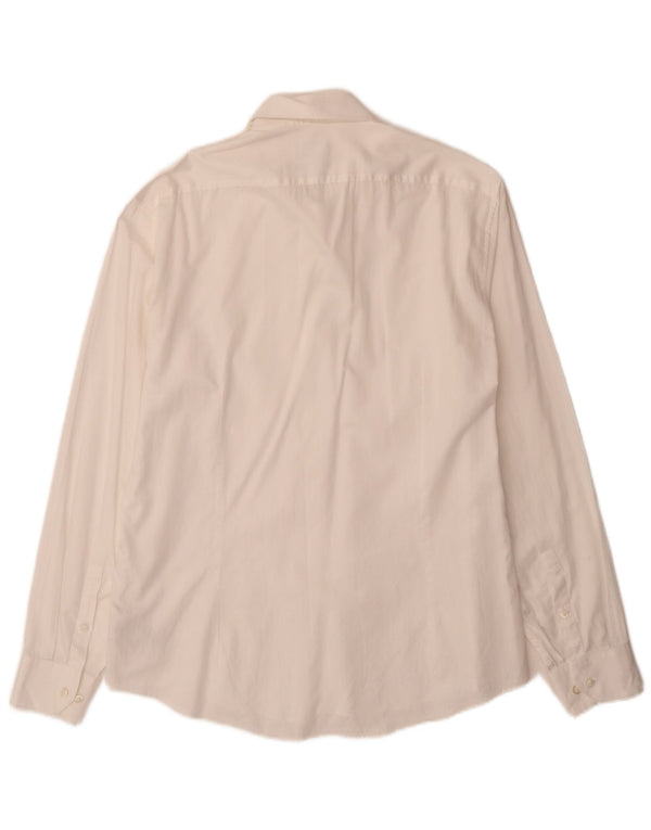 Camicia aderente da uomo Calvin Klein Jeans taglia 40 15 3/4 media bianca classica