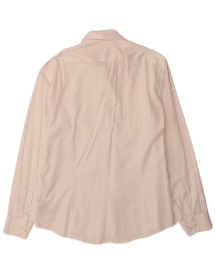 Camicia aderente da uomo Calvin Klein Jeans taglia 40 15 3/4 media bianca classica