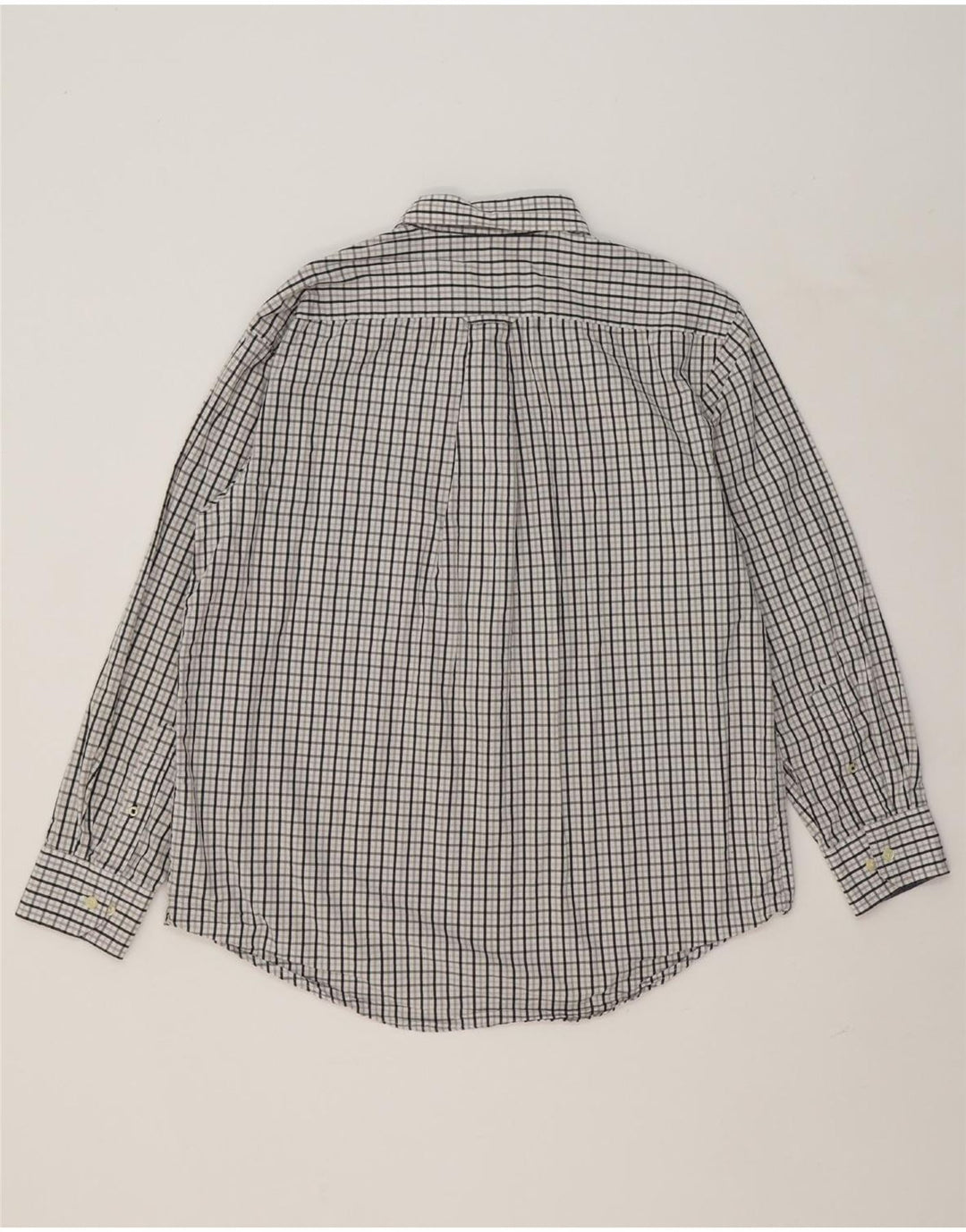 IZOD Mens Grant Fit Shirt Large White Check Cotton Vintage Izod and Second-Hand Izod from Messina Hembry 