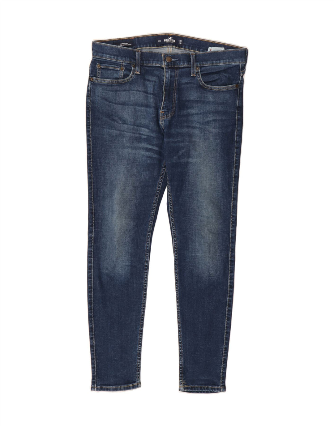 HOLLISTER Womens Skinny Jeans W33 L30 Blue Vintage Hollister and Second-Hand Hollister from Messina Hembry 