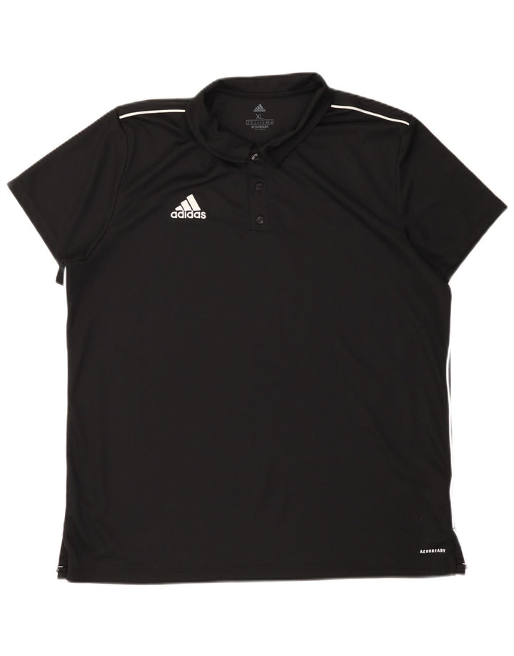 Polo Adidas Aeroready da uomo XL in poliestere nero