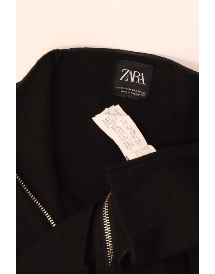 Top cardigan corto da donna Zara UK 12 viscosa nera media