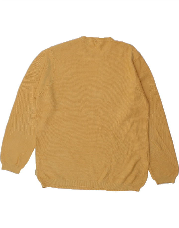 IZOD Mens Crew Neck Jumper Sweater Large Yellow Cotton Vintage Izod and Second-Hand Izod from Messina Hembry 