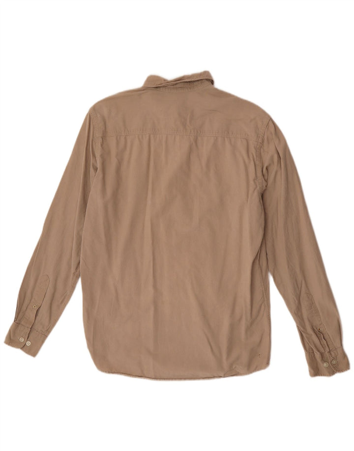 Camicia da uomo in velluto a coste Jack & Jones in cotone beige medio