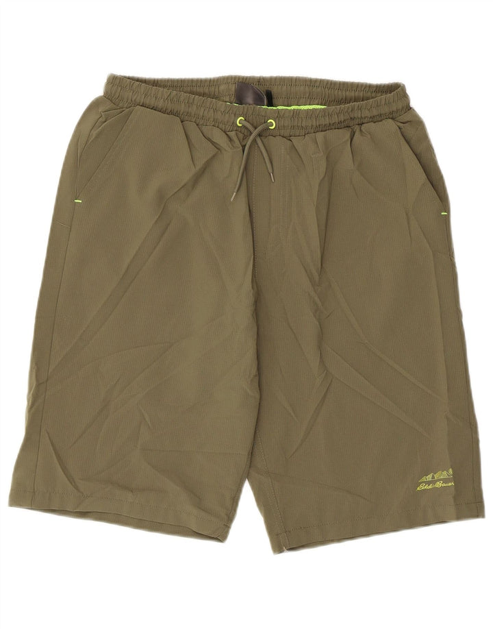 Pantaloncini sportivi da ragazzo Eddie Bauer 15-16 anni XL poliestere kaki