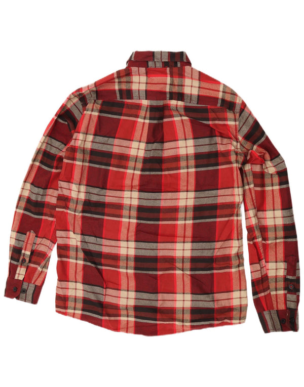 Eddie Bauer Camicia da uomo in flanella dalla vestibilità classica a quadri Rosso medio