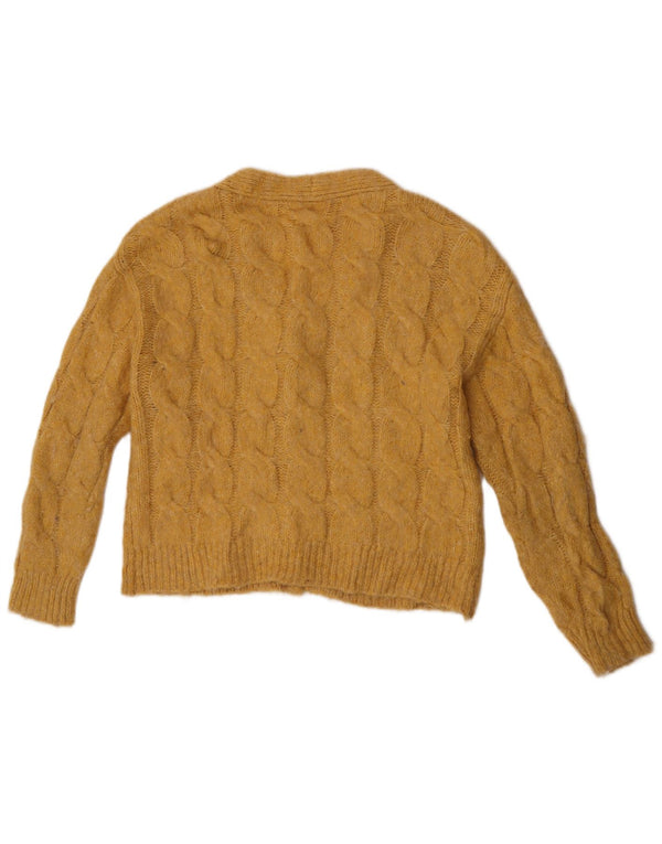 Maglione cardigan per ragazze Zara 11-12 anni in acrilico giallo