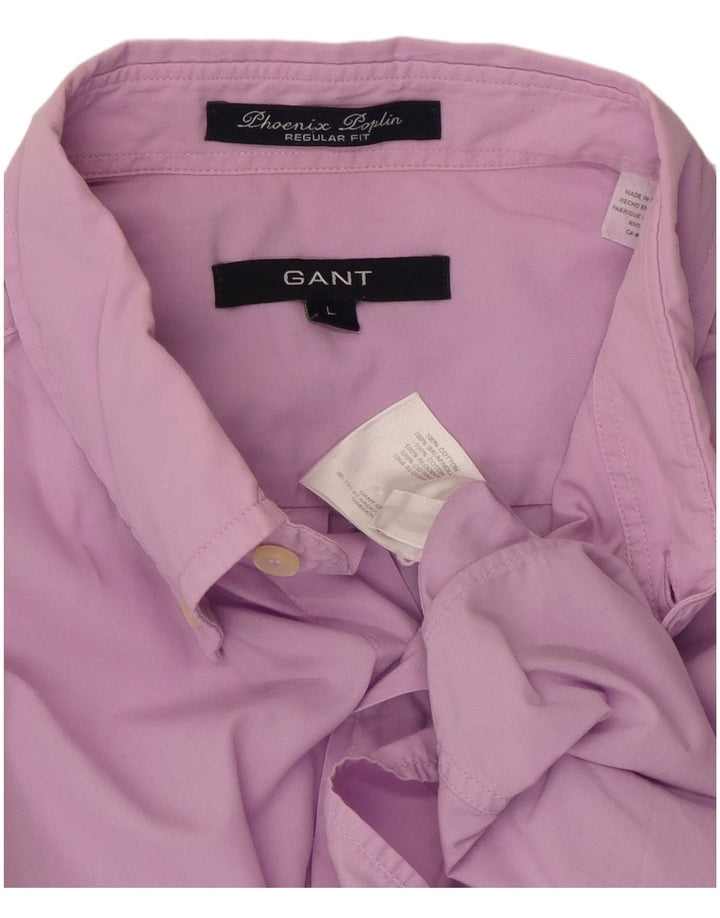 Gant Camicia da uomo Phoenix Regular Fit, grande, in cotone viola, classica