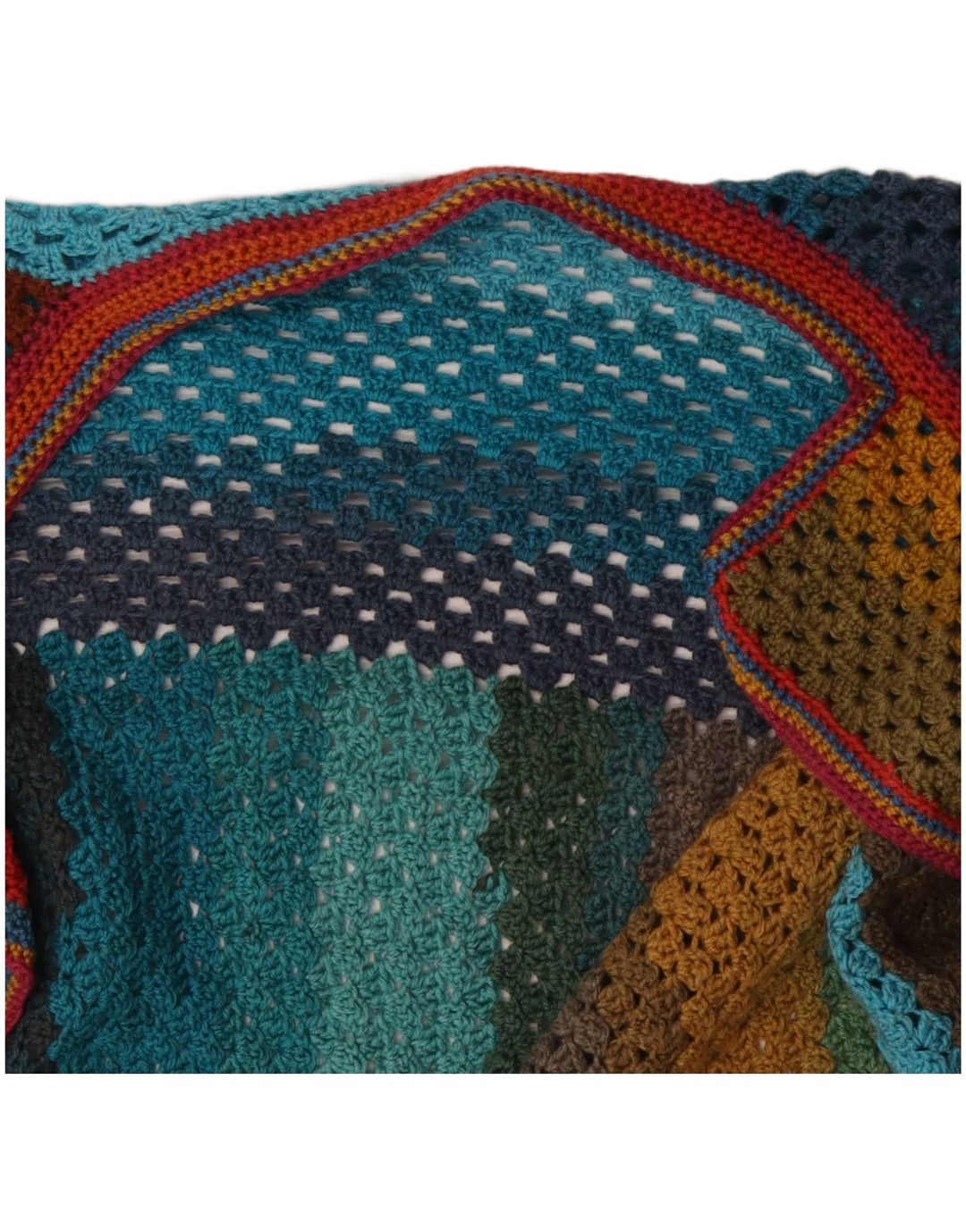 Maglione cardigan lungo oversize da donna VINTAGE UK 22 3XL multicolore