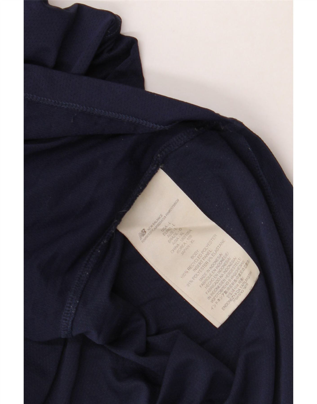 Maglietta da uomo NEW BALANCE Top grande in poliestere blu navy