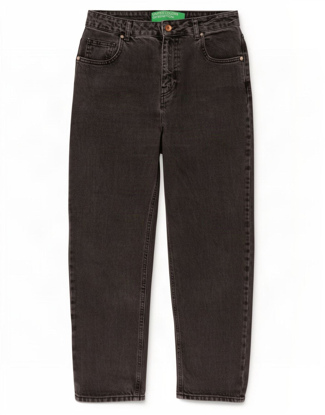 Jeans affusolati da donna Benetton W30 L27 cotone grigio