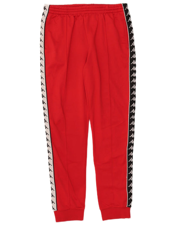 Pantaloni da tuta con grafica Kappa da uomo Joggers Large Rosso Colourblock