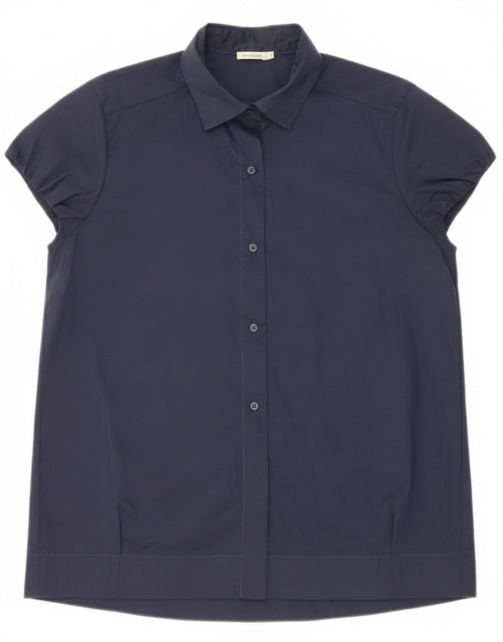Camicetta da donna a maniche corte da donna Henry IT 44 medio blu navy