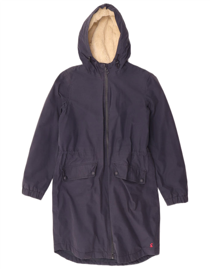 Giacca Parka con cappuccio da donna Joules UK 10 piccola in cotone blu navy