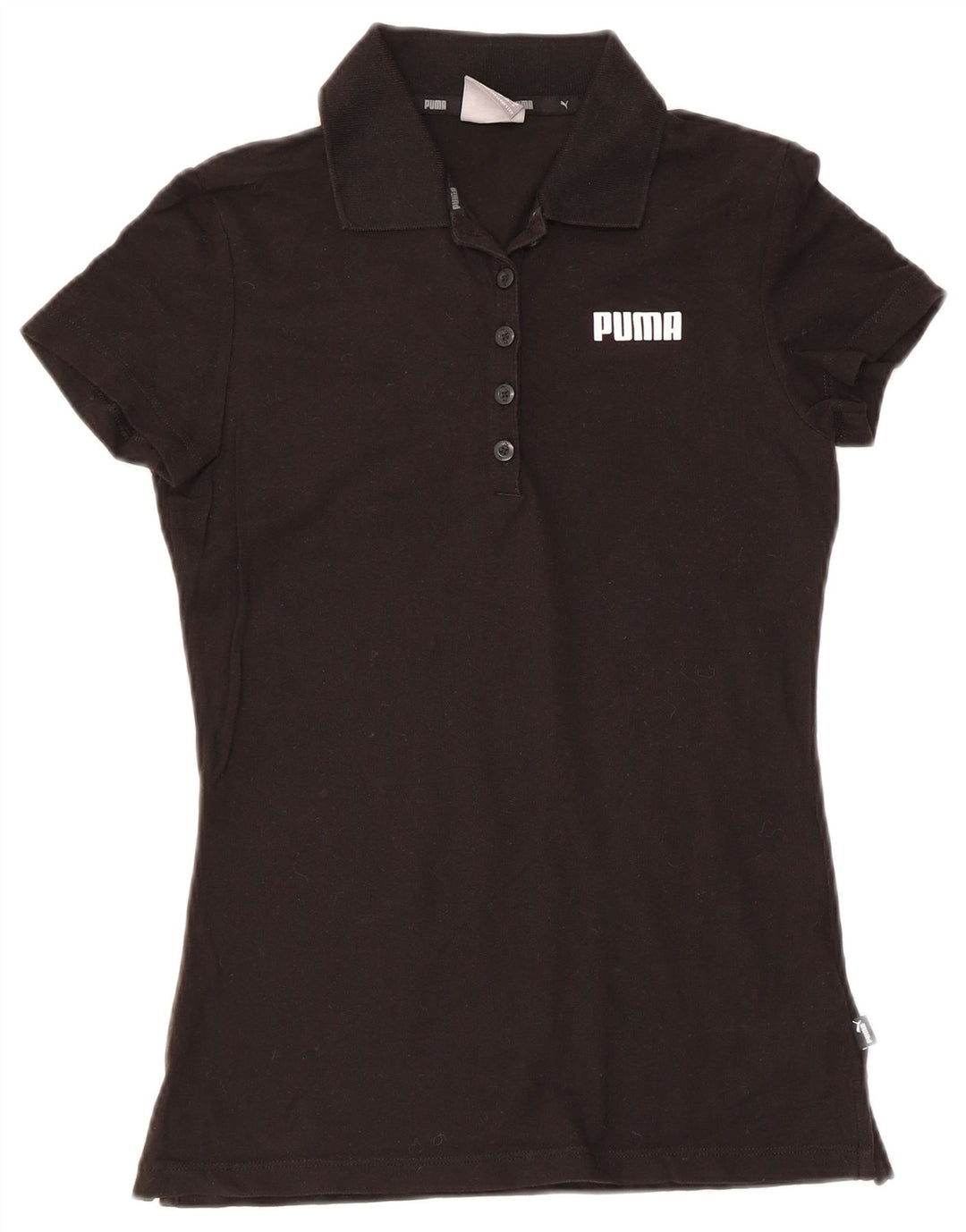 Polo da donna Puma UK 8 Small in cotone nero