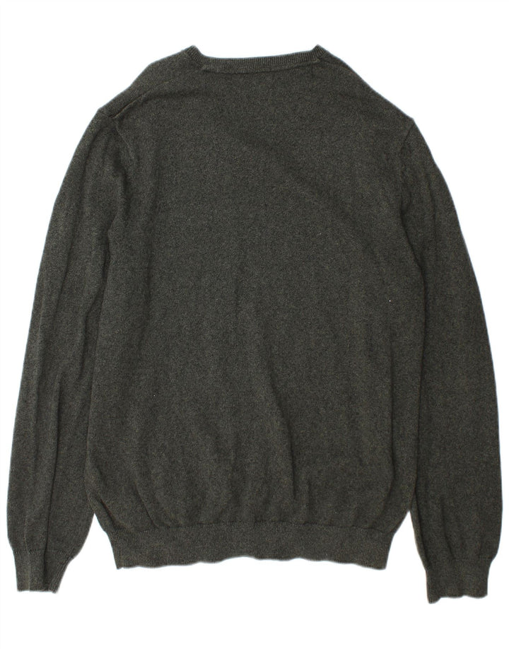Maglione maglione con scollo a V da uomo Marks & Spencer XL cotone verde