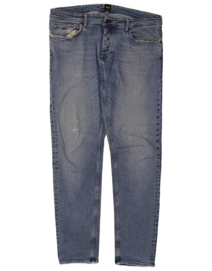 Jeans slim da uomo Hugo Boss W38 L32 cotone blu