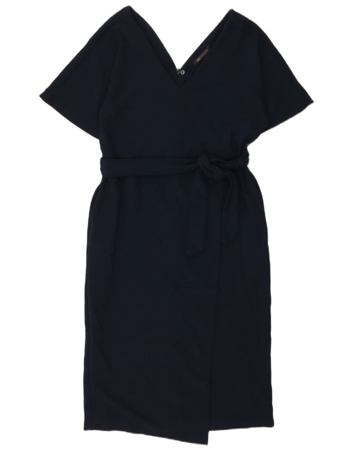 Abito avvolgente da donna Marks & Spencer UK 12 Poliestere blu navy medio