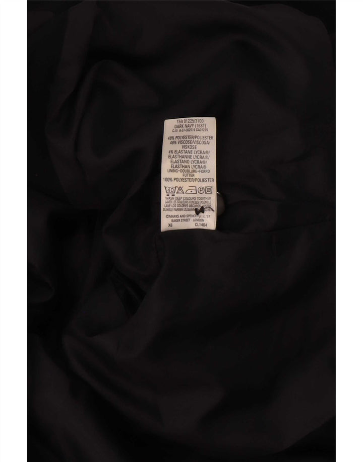 Giacca blazer a 4 bottoni Marks & Spencer da donna St. Michael UK 16 grande nera